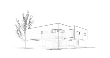 İnşaat 3d çizim Bina mimari