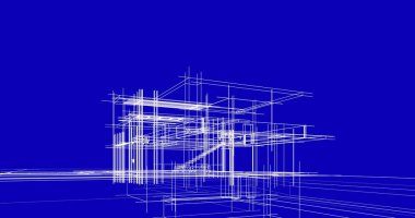 Ev kavramı kroki 3d çizim