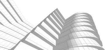 mimari çizimleri 3B illüstrasyon - illüstrasyon