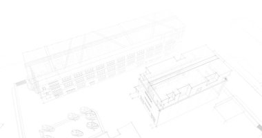 mimari yapı 3d çizim 