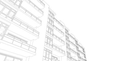 Ev kavramı kroki 3d çizim