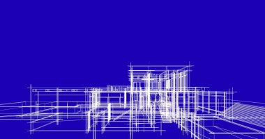 Ev kavramı kroki 3d çizim