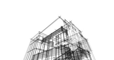 Ev kavramı kroki 3d çizim