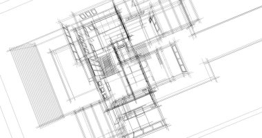 Ev kavramı kroki 3d çizim