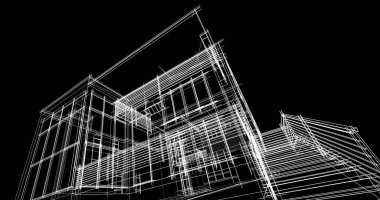 Ev kavramı kroki 3d çizim