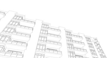 Ev kavramı kroki 3d çizim