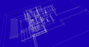 Ev kavramı kroki 3d çizim