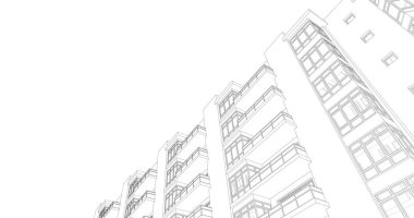 Ev kavramı kroki 3d çizim