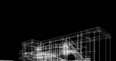 Ev kavramı kroki 3d çizim