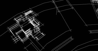 şehir mimarisi ve binalar 3D çizimi 