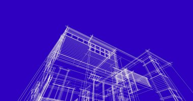 Ev kavramı kroki 3d çizim