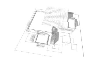 Ev kavramı kroki 3d çizim