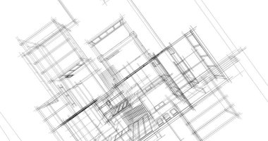 Ev kavramı kroki 3d çizim