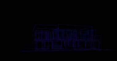 Binanın mimari 3d çizim çizim ev