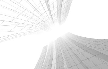 mimari çizimleri 3B illüstrasyon - illüstrasyon