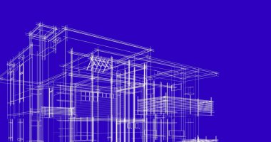 Ev kavramı kroki 3d çizim