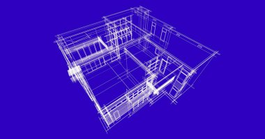 Ev kavramı kroki 3d çizim