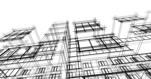 şehir mimarisi ve binalar 3D çizimi 