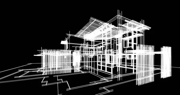 Haus Konzept Skizze Illustration — Stockfoto