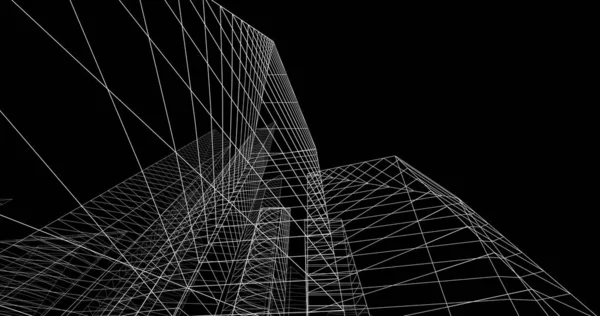 şehir mimarisi ve binalar 3D çizimi 