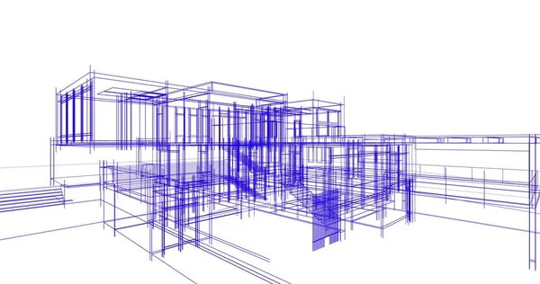 Ev kavramı kroki 3d çizim