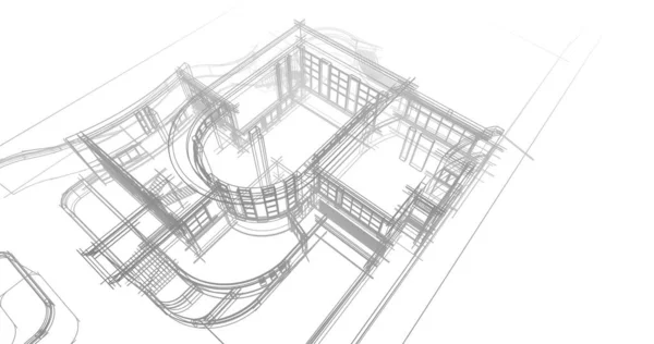 Architektura Budova Ilustrace Pozadí — Stock fotografie