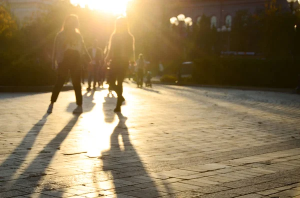 Sonbahar park, bulanık görünüm 