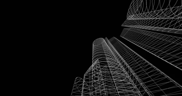 şehir mimarisi ve binalar 3D çizimi 