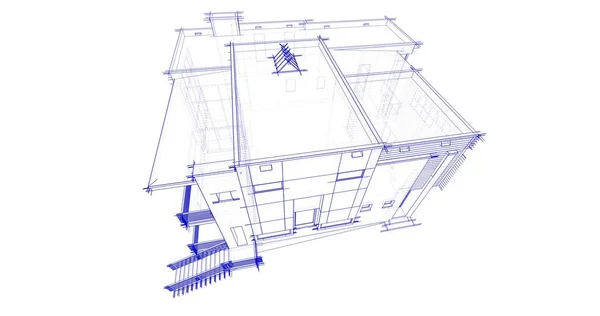 House Concept Sketch Illustration — Stock Photo, Image