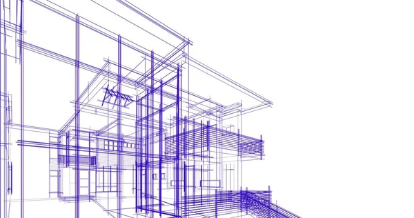 Ескіз Концепції Будинку Ілюстрація — стокове фото