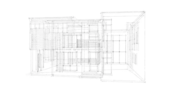 建筑3D背景图 — 图库照片