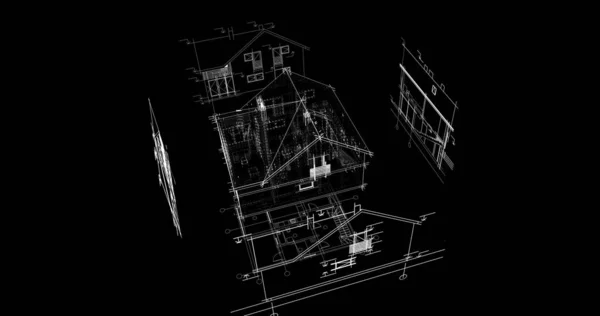 Архитектурные Чертежи Иллюстрация Иллюстрация — стоковое фото