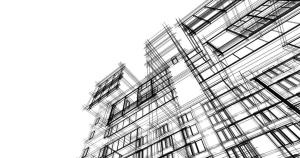 Illustration City Architecture Buildings — Stock Photo, Image