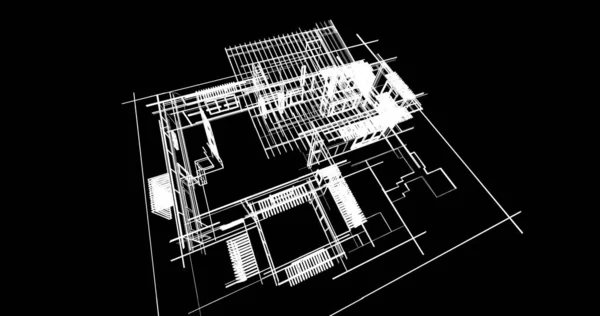 Haus Konzept Skizze Illustration — Stockfoto