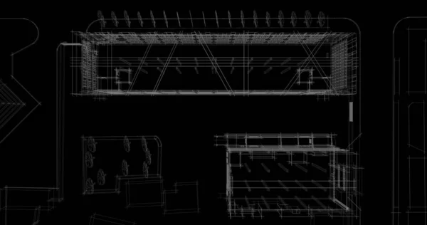 Rysunki Architektoniczne Ilustracja Ilustracja — Zdjęcie stockowe