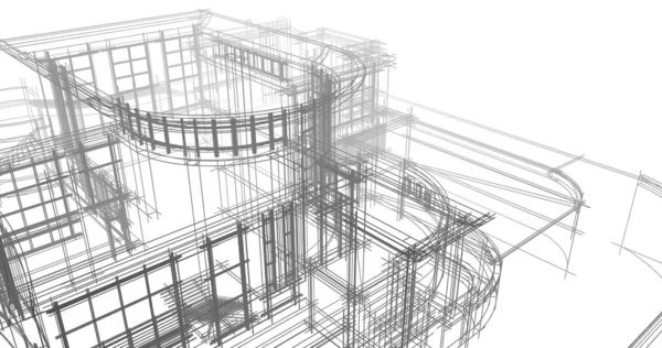 Architektura Budynek Ilustracja Tle — Zdjęcie stockowe