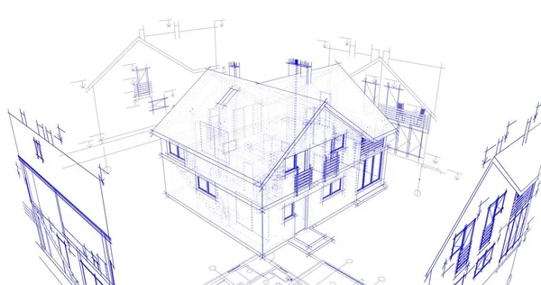 Architectural Drawings Illustration Illustration — Stock Photo, Image