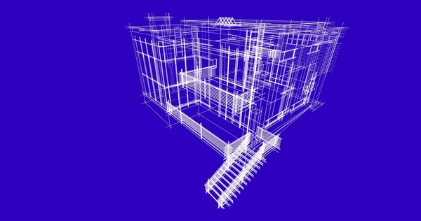 Эскиз Концепции Дома Иллюстрация — стоковое фото