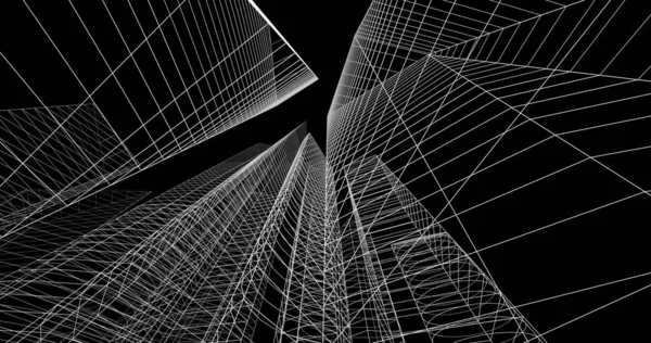 şehir mimarisi ve binalar 3D çizimi 