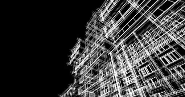 şehir mimarisi ve binalar 3D çizimi 