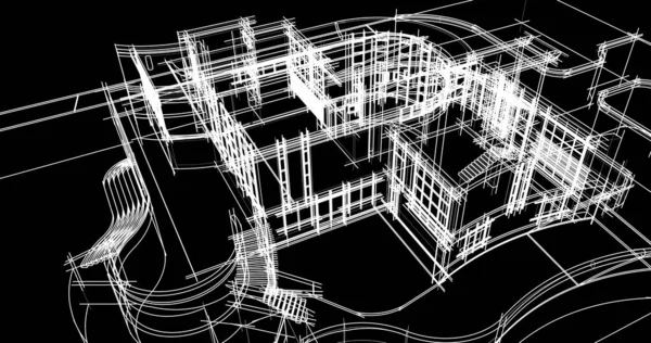 背景に3Dイラストを構築し — ストック写真