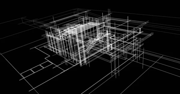 Ev kavramı kroki 3d çizim