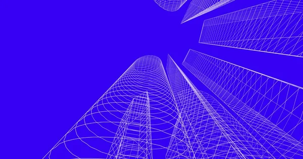 şehir mimarisi ve binalar 3D çizimi 