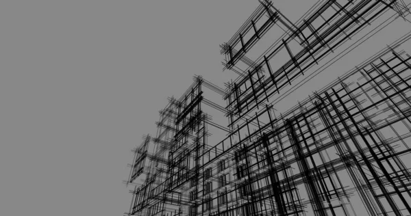 İnşaat 3d çizim Bina mimari