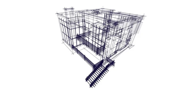 Эскиз Концепции Дома Иллюстрация — стоковое фото
