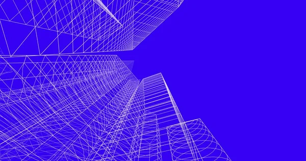 şehir mimarisi ve binalar 3D çizimi 