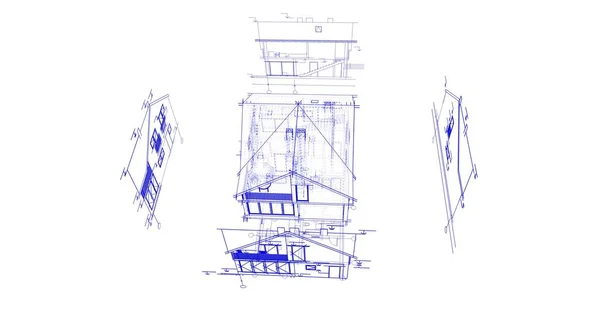 Dessins Architecturaux Illustration Illustration — Photo