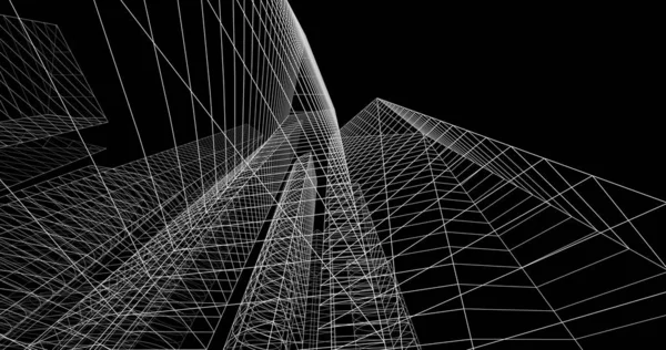 şehir mimarisi ve binalar 3D çizimi 