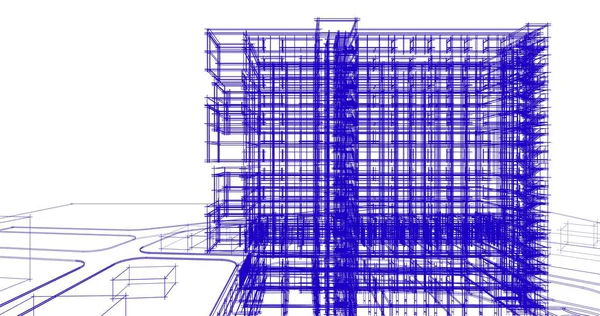 mimari çizimleri 3B illüstrasyon - illüstrasyon