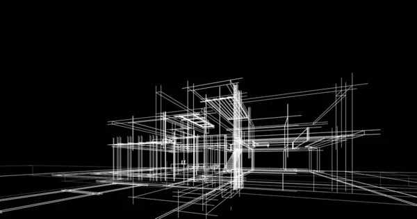 Эскиз Концепции Дома Иллюстрация — стоковое фото